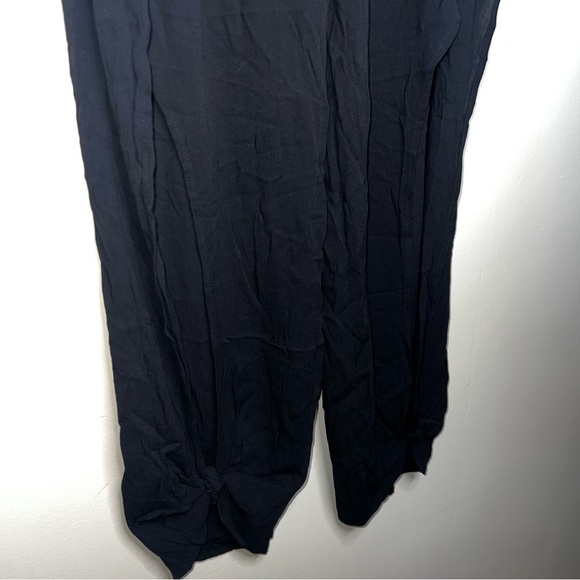 White House Black Market Tie-Front Wrap Beach/Swim Pants Black with Leg Slit Sm - Picture 12 of 15